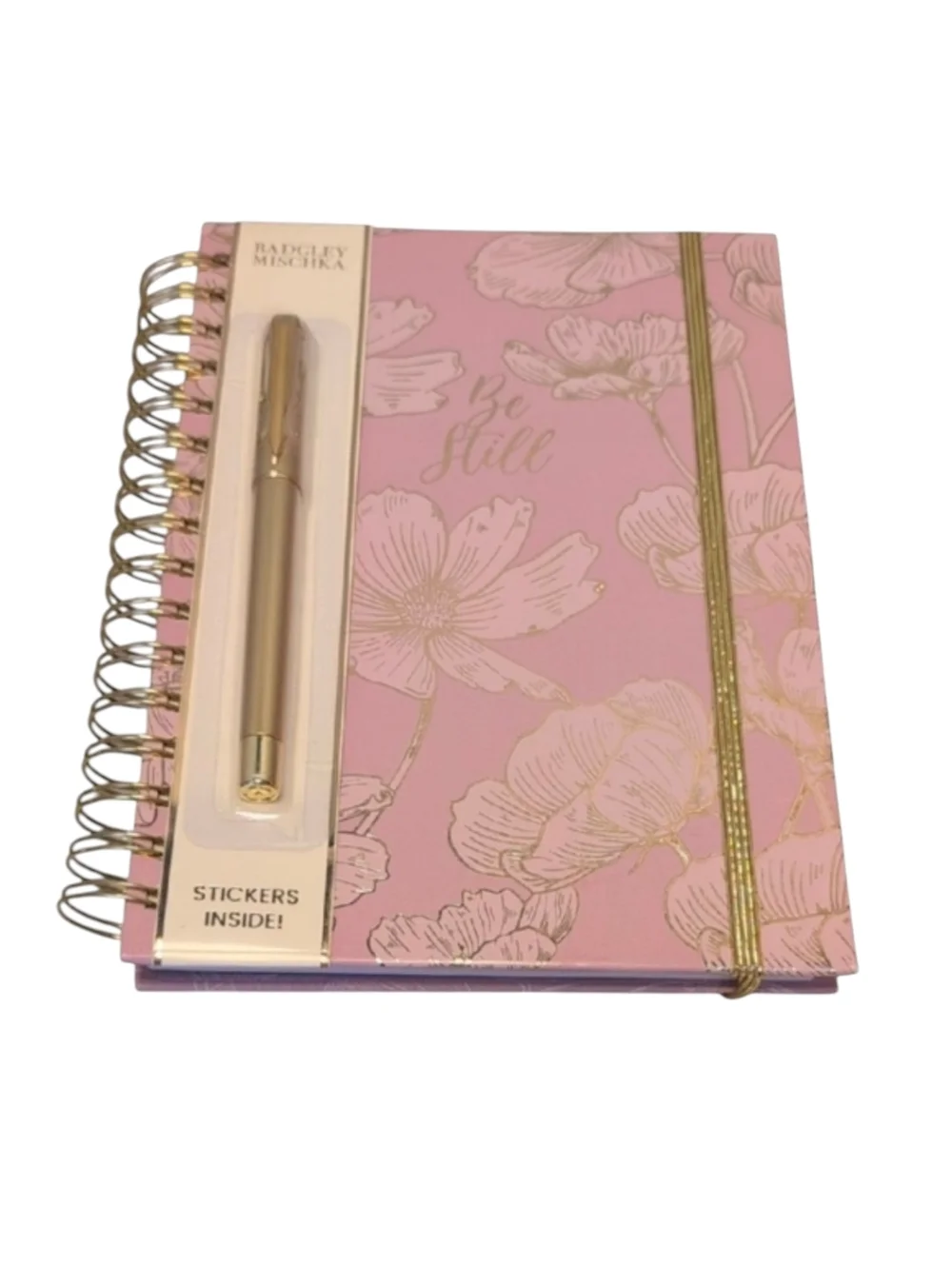 Badgley Mischka Floral Journal Notebook with Pen NWOT